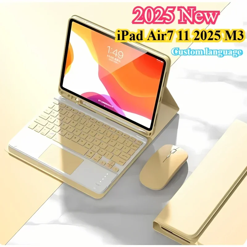 

2025 New IPad Air7 11" M3 2025 Case Touch Keyboard & Mouse Capa for Apple IPad Air11 inch M3 2025 Funda Shockproof Tablet Cover