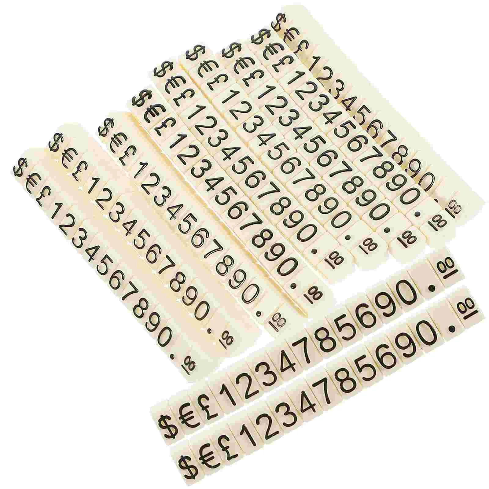 

20 Pcs Price Tag Display Stands Label The Sign Blocks Jewelry Cube Adjustable White