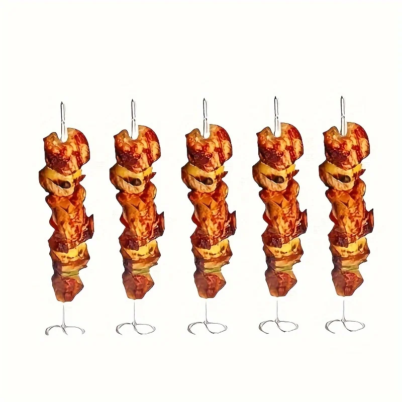 10-30pcs Stainless Steel Skewer Grill Kabob Skewers Sticks For Grilling Reusable Kebab Barbecue BBQ Stick Special Baking Needle view 5