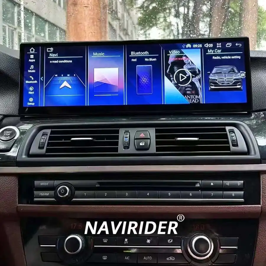 Radio mobil 14.9 ", untuk BMW 5 Series GT F07 2011-2017 CIC NBT sistem CarPlay nirkabel Android Auto Multimedia Player Head Unit