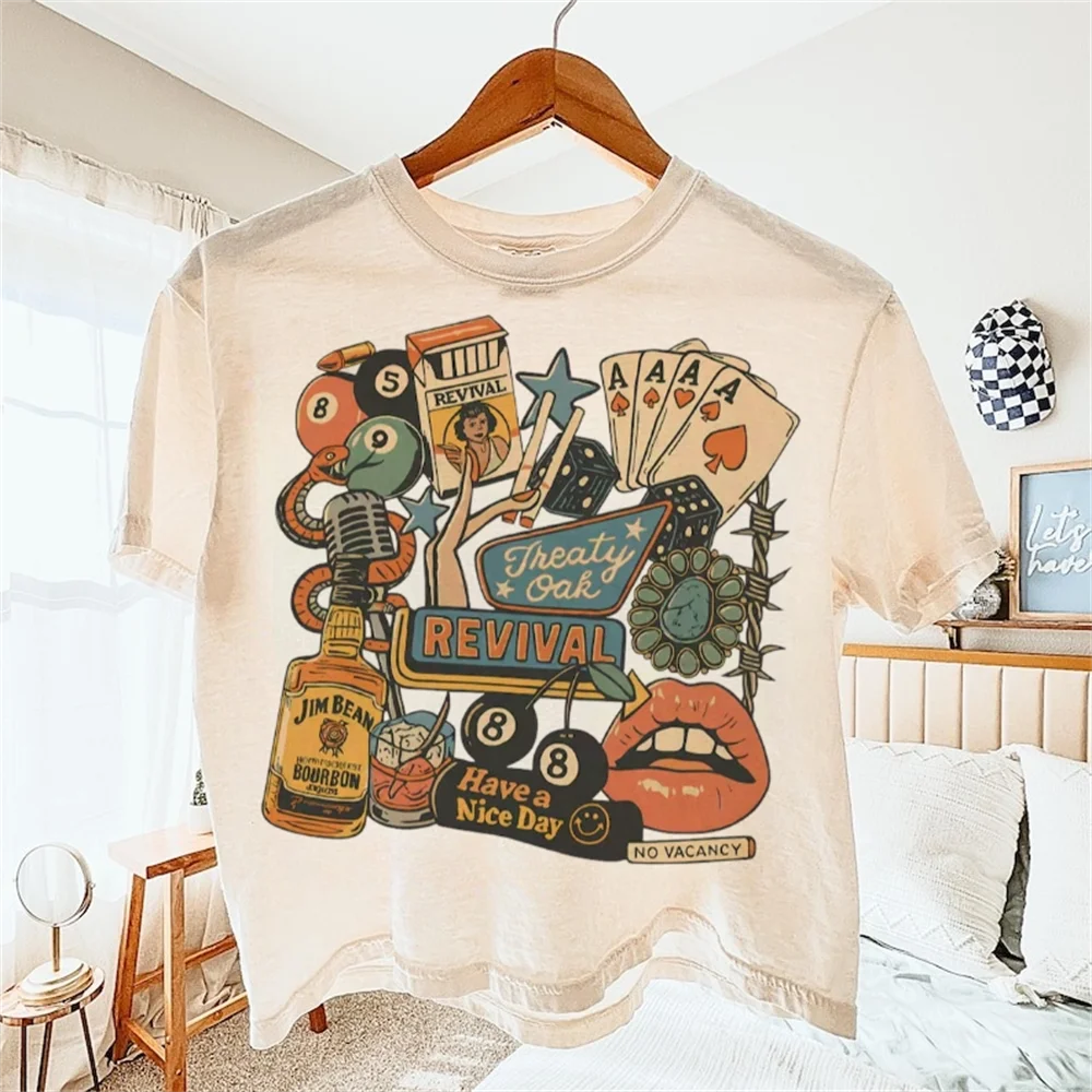 مطبوعة الرجعية المرأة الكرتون الساحرة القطة السوداء نمط تي شيرت منتظم تنوعا متعة لطيف لباس أبيض المرأة عادية تي شيرت