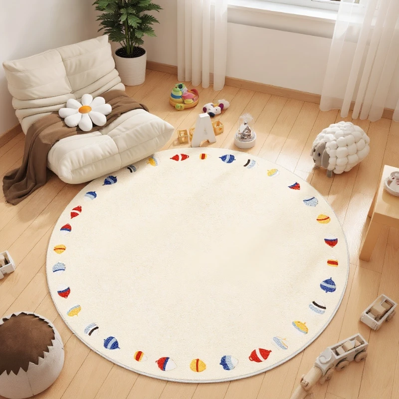 Cute Colorful Fish Rug Playful Soft Plush Non-slip Warm Home Decor Mat for Kids Room Nursery Play Area Bedroom Decor