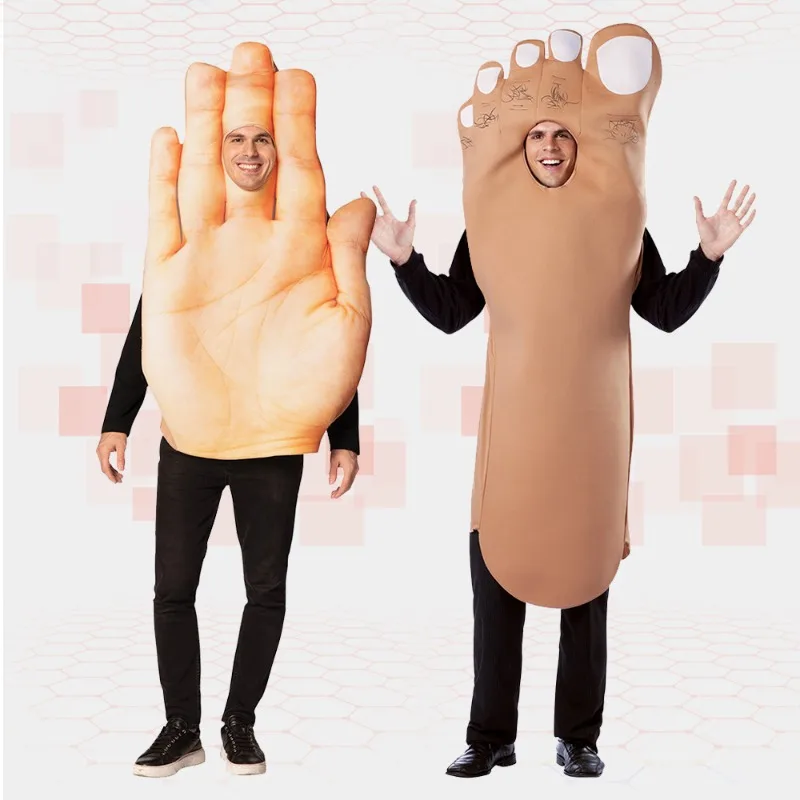 Halloween Grappige Cosplay Kostuum Handvoet Outfits Vrienden Paar Cos Idee Podium Carnavalsfeest Voor Man Vrouw