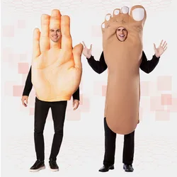 Halloween Funny Cosplay Costume para Homens e Mulheres, Roupa De Pé De Mão, Amigos, Casal Cos Idea, Performance De Palco, Festa De Carnaval