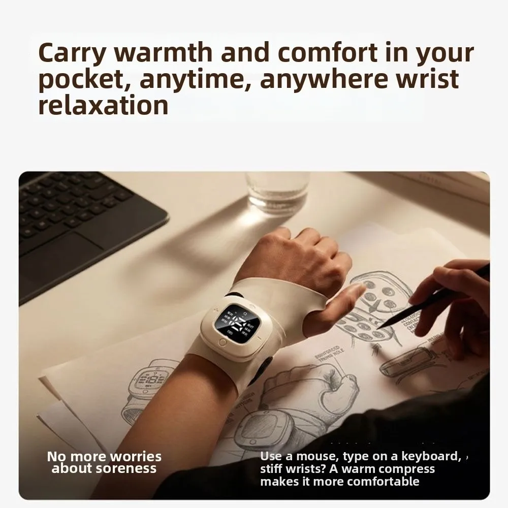 Vibration Mode EMS Wrist Massager USB Rechargeable Wireless Hand Massage Instrument Kneading Portable Hand Massager