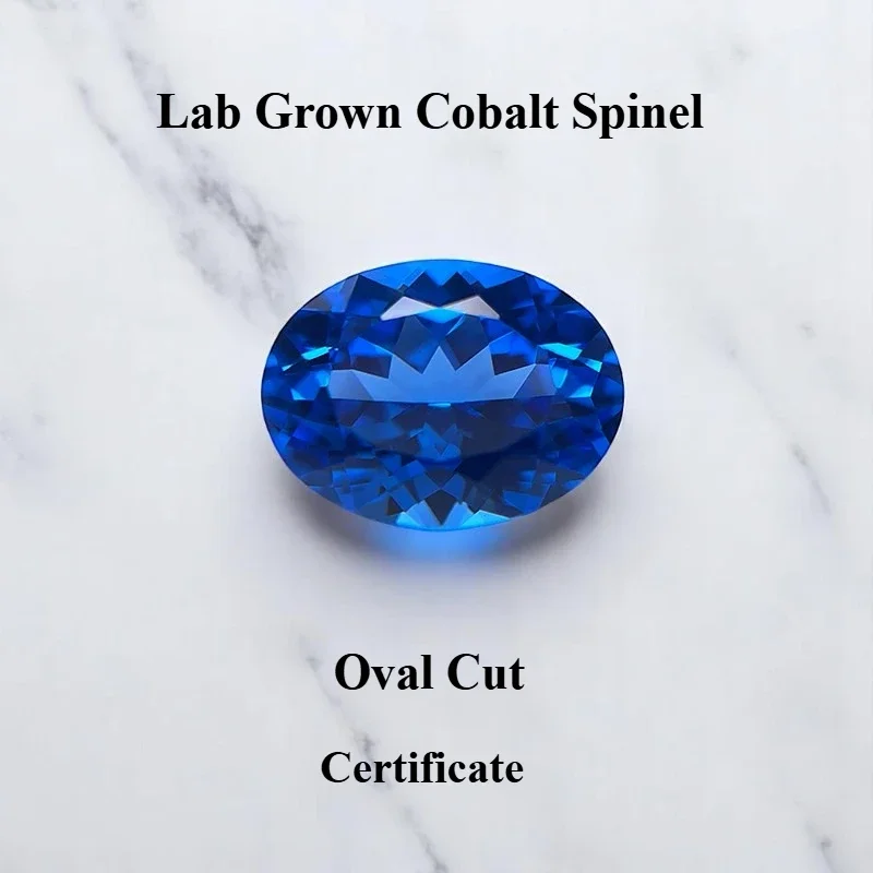 

L-Cobalt Spinel Oval Cut 15x20mm 23.1ct VVS1 Gemstone for Diy Jewelry Making with Certificate