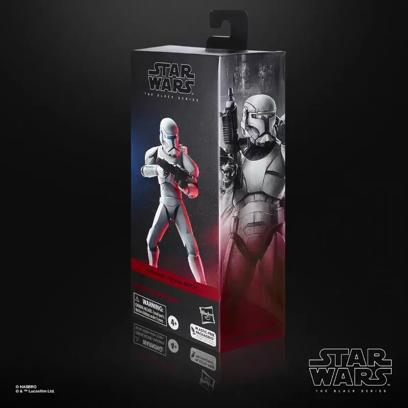 Figura de acción original de Hasbro Star Wars The Black Series The Bad Batch Clone Commando, modelo de juguete coleccionable