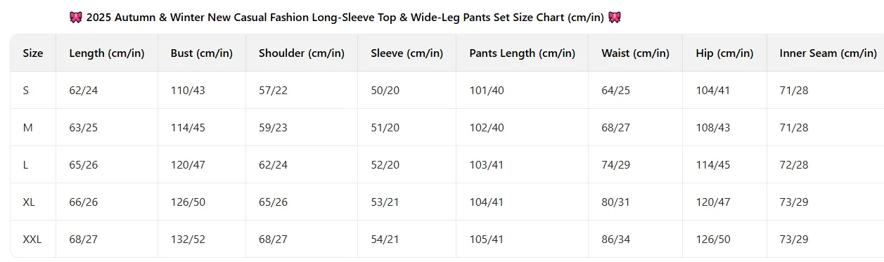 طقم نسائي جديد مكون من قطعتين لعام 2025 بأكمام طويلة مع بنطال ذو قصة أرجل واسعة ملابس رياضية غير رسمية لخريف وشتاء #2