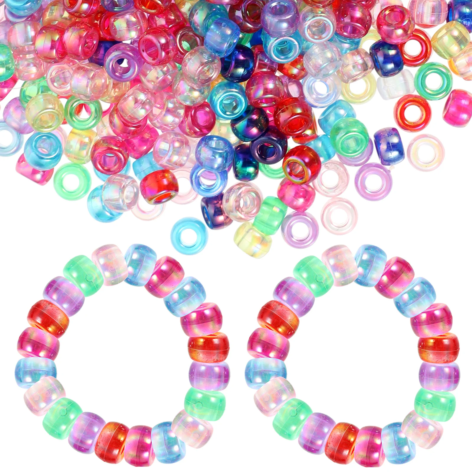 

1000 Pcs Acrylic Beads Crafting Necklace DIY Beadwork Jewelry Making Bracelet Charms Craft Lightweight Premium