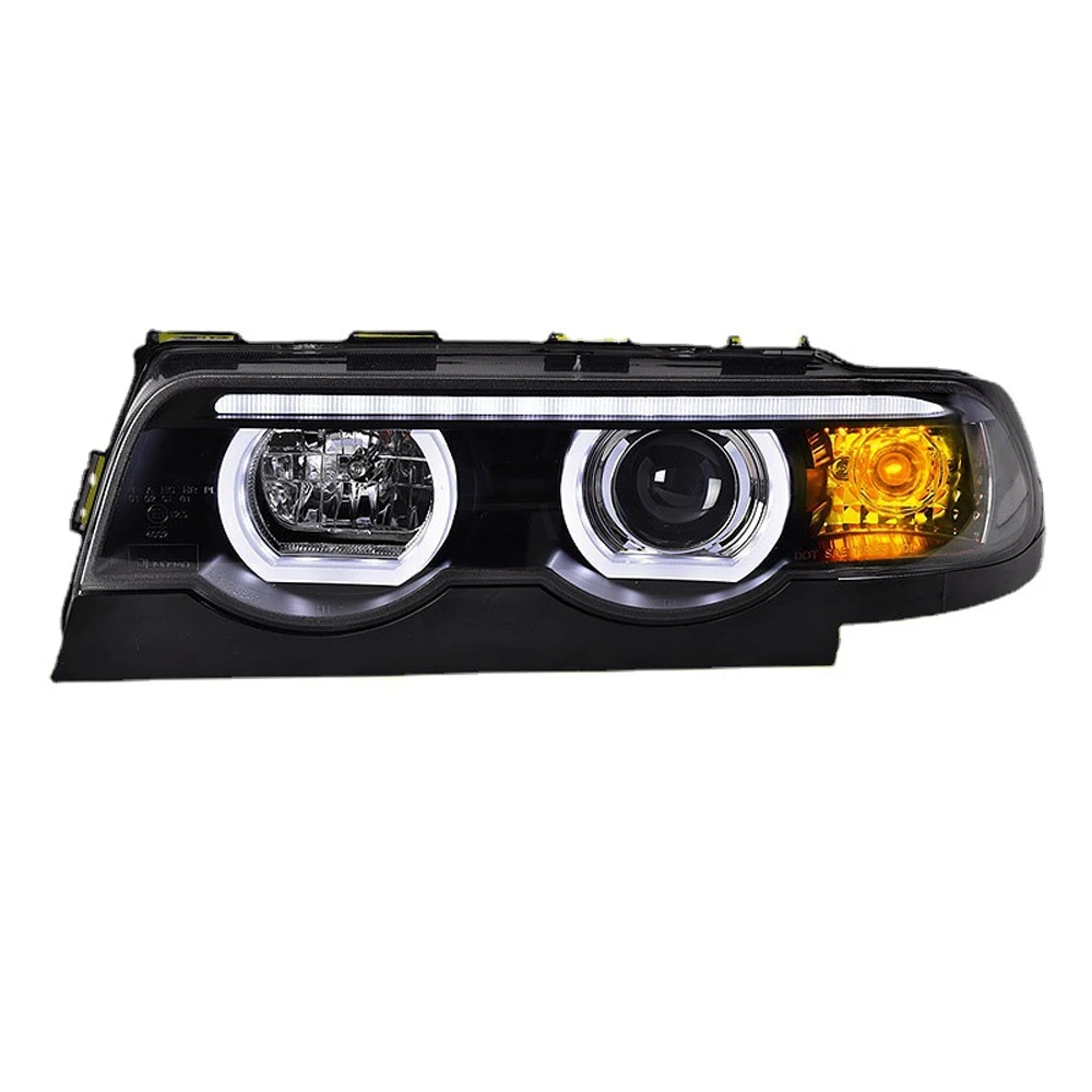 Head Lamp for BMW E38 LED Headlight 1998-2002 Headlights 740i 730i 735i DRL Turn Signal High Beam Angel Eye Projector