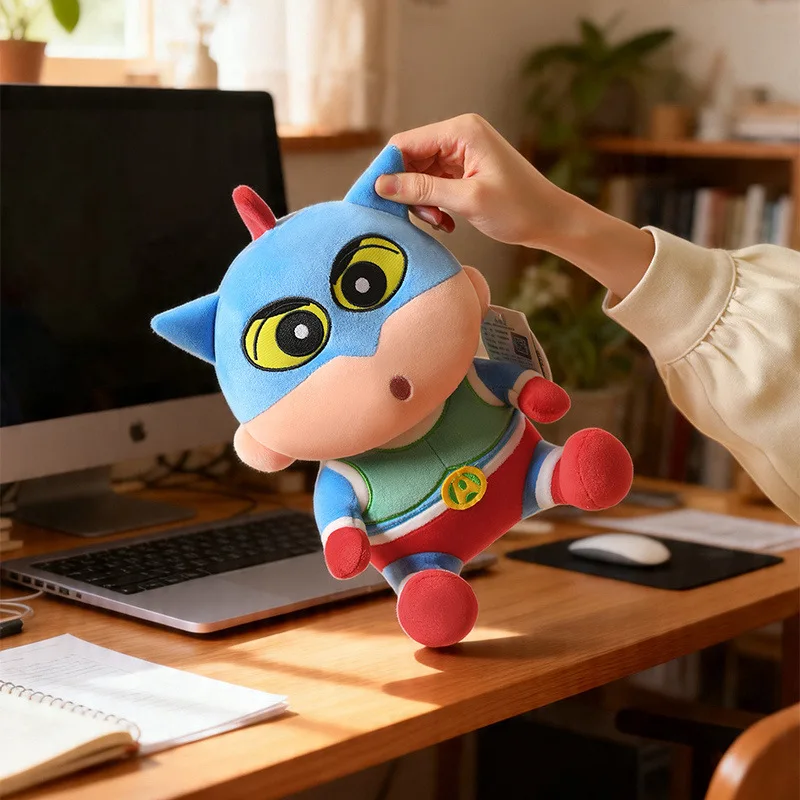 Genuine Transforming Dynamic Superman Xiaoxin Plush Toy Cartoon Crayon Xiaoxin Doll Throw Pillow for Kids Birthday and Christmas