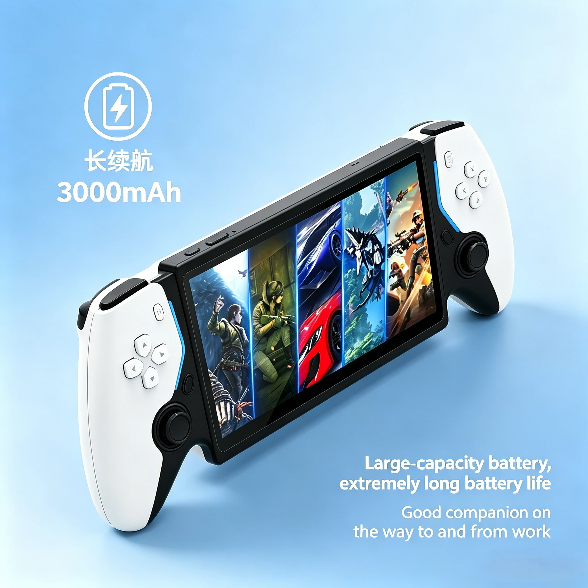 Портативная игровая консоль HC8000 с аккумулятором 3500 мАч, 7-дюймовым дисплеем, более 30 эмуляторами и поддержкой подключения игровых контроллеров