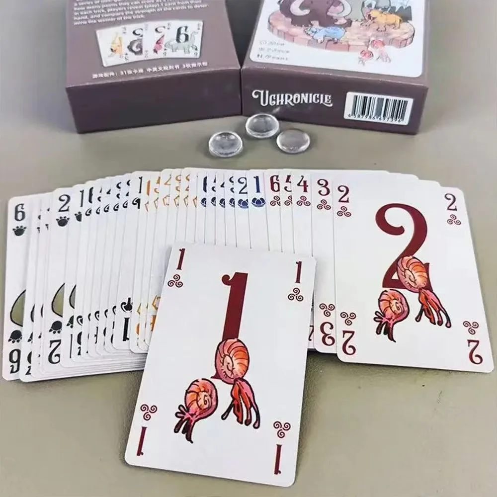 UGHRONICLE Board game cards Eating Dun Mechanism hand management 2-3 people Strategy Gathering Game