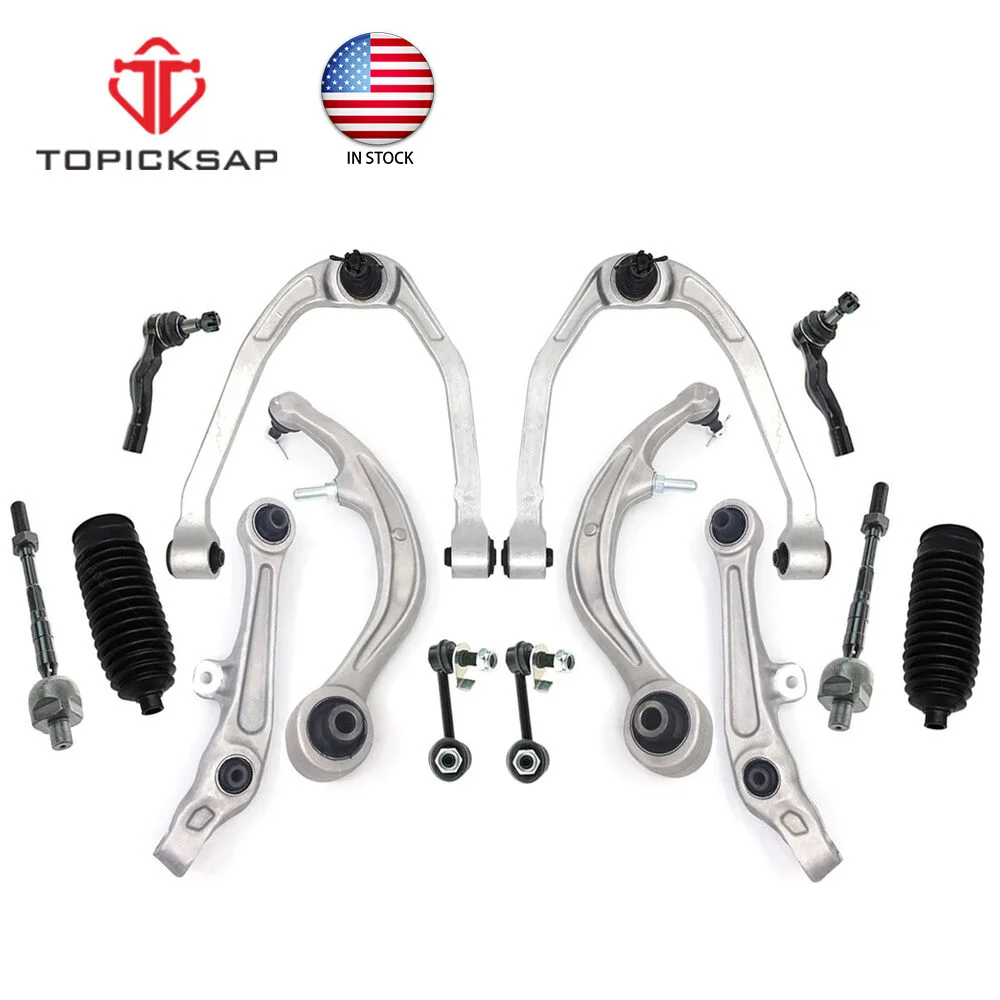 

TOPICKSAP Suspension Kit Front Upper Lower Control Arms Tie Rods Sway Bar End Link for Infiniti G35 Nissan 350Z 2003 2004 - 2009