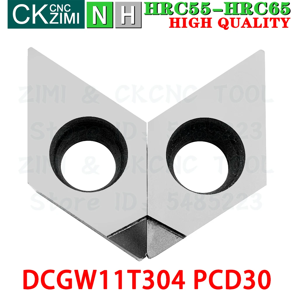 DCGW11T304 PCD30 DCGW11T304 PCD  إدراج PCD الماس أدوات إدراج أدوات CNC الميكانيكية لقطع المعادن مخرطة أدوات DCGW للألمنيوم النحاسي