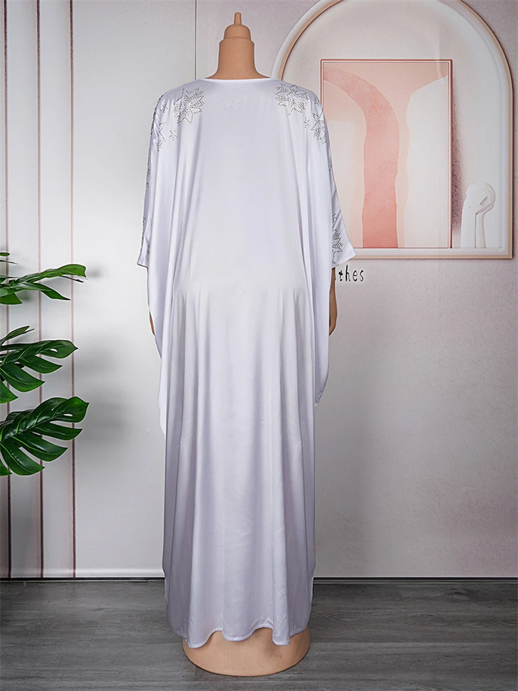 Crystal Long Dresses For Women Dubai Muslim Kaftan Abayas African Dashiki Outfits Elegant Ladies Maxi Robe Party Evening Gowns