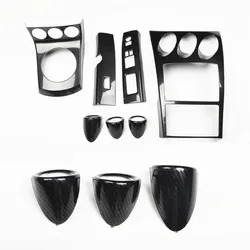 Fits Nissan 350Z Z33 2003 2004 2005 2006 ABS Carbon Fiber Style Decoration Accessories Car Interior Gear Cover Trims Stickers