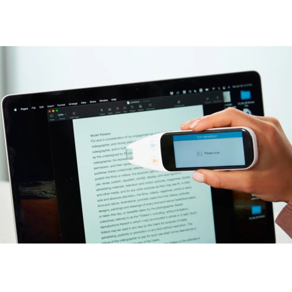 Venta caliente portátil 3,46 pulgadas OCR escáner Digital pluma Oracam leer traductor de voz 112 idiomas registro operado por Android