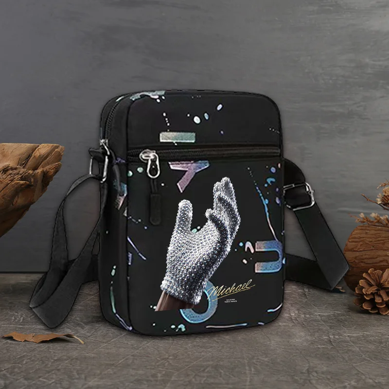 Vintage Michael Jackson Graphic Shoulder Bag Fashion Portable Casual Bags Crossbody Handbags Adjustable Straps Birthday Gifts