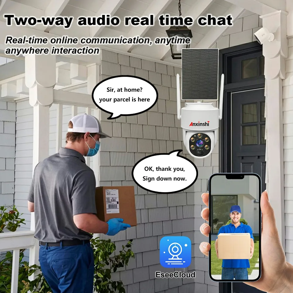 Eseecloud 12.5 بوصة NVR مع 4MP PTZ كاميرا تعمل بالطاقة الشمسية 10CH NVR نظام كاميرا الأمن عدة نظام كاميرا CCTV #6