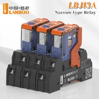 LANBOO J13A 12A/8A Micro voltaje enchufable relé intermedio Universal 5 pines/8 pines 12VDC/24VDC/220VAC relé y Base vendidos por separado