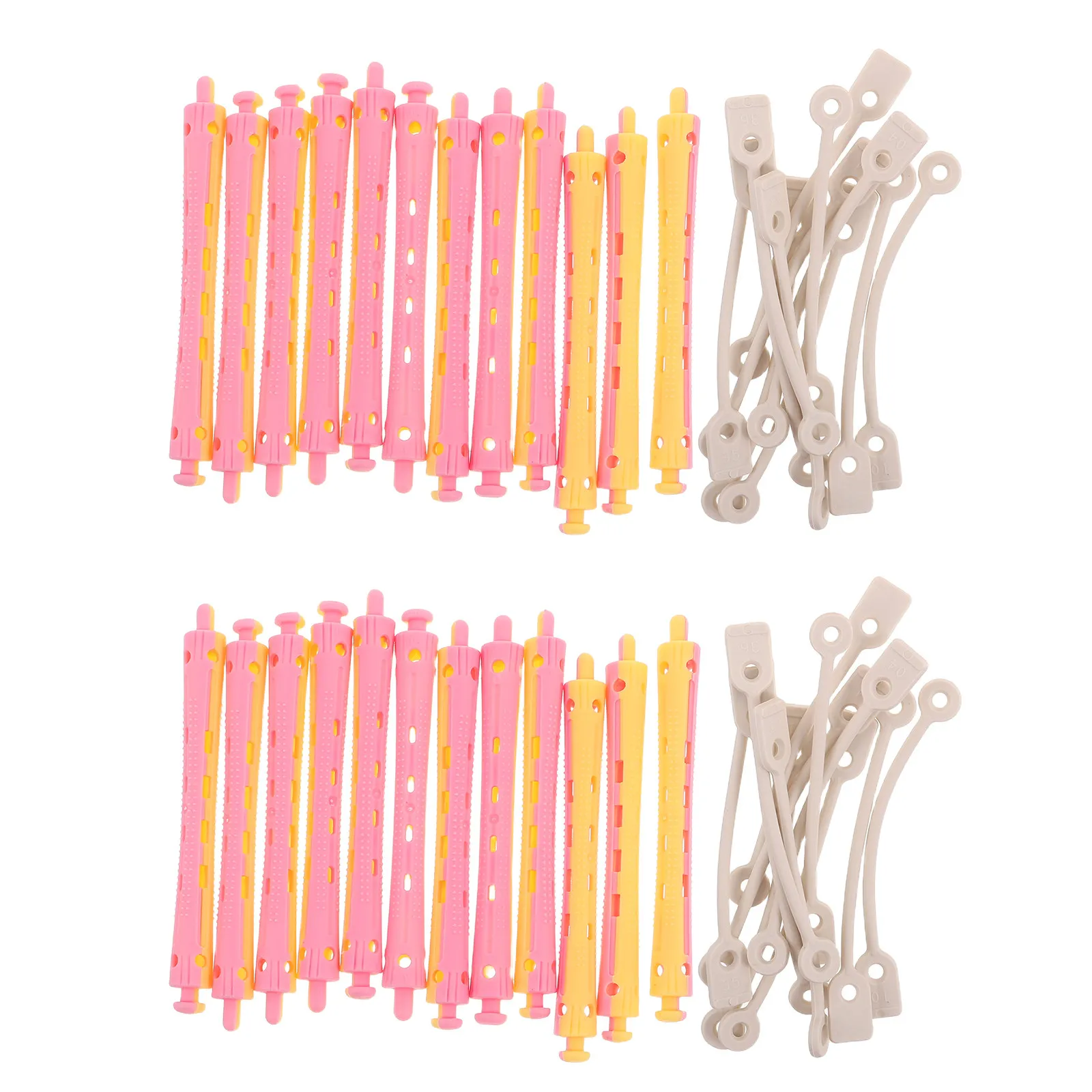 

24Pcs Hair Perm Rods Plastic Curlers Rollers Flexible for Curling Styling Hair Curlers Tools Women Salon Plastic Perm Rods