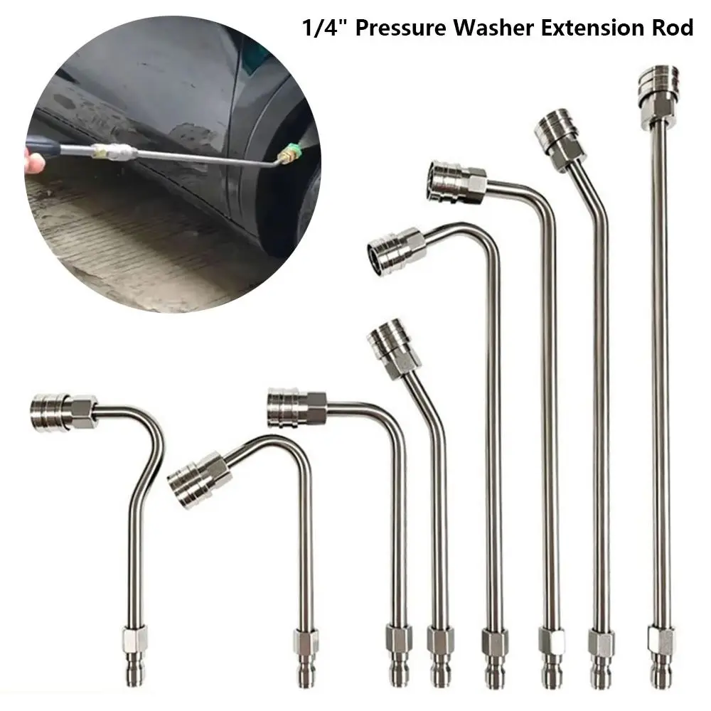 1Pcs Stainless Steel Pressure Washer Extension Rod Finger Grip Handle 4000PSI Quick Connect Spray Torch 1/4 Quick Connect