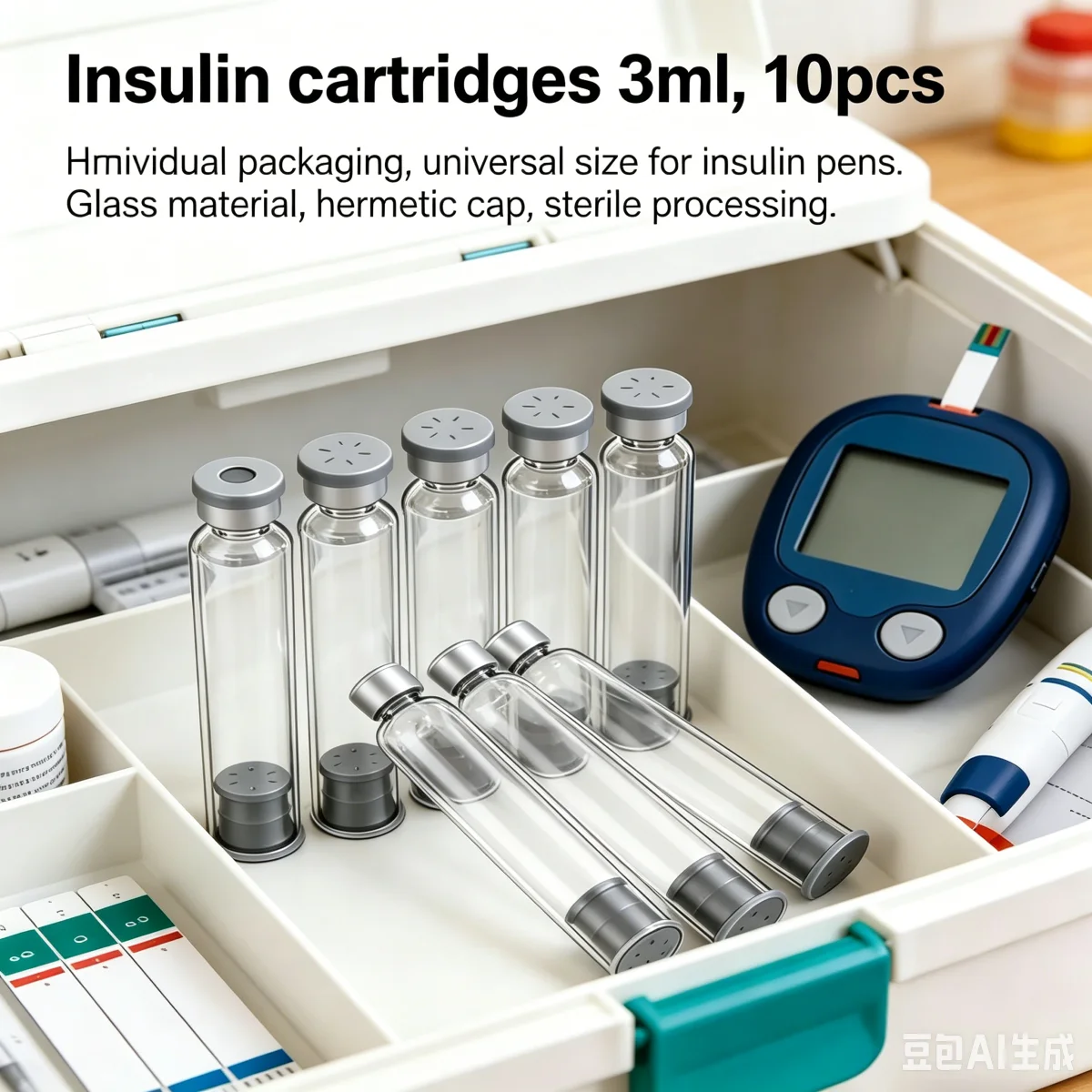 10-50pcs 3ml Sterile Cassette Insulin Bottle for Lilly Insulin Injection Pen Individual Packaging Package Tattoo Wholesale