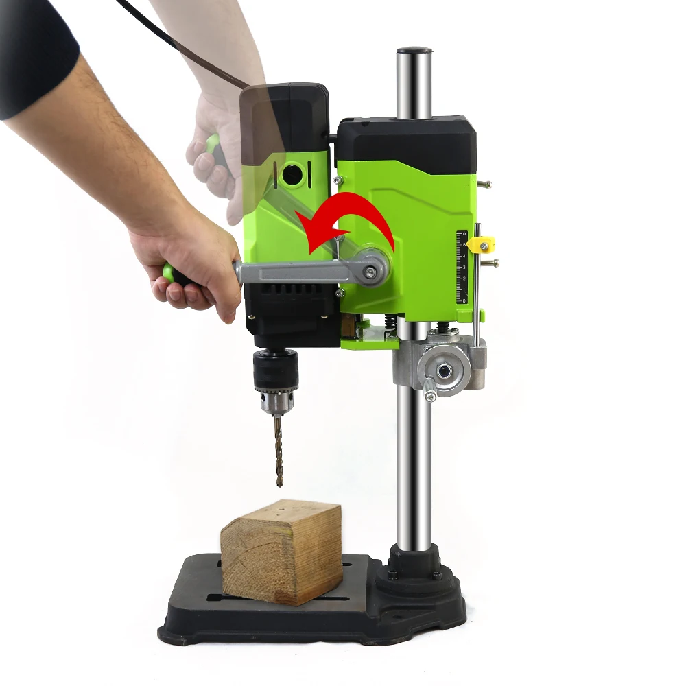 Allsome BG-5167 Bench Drill Press,Variable Speed Benchtop Drill Machine,6-Speed,Green