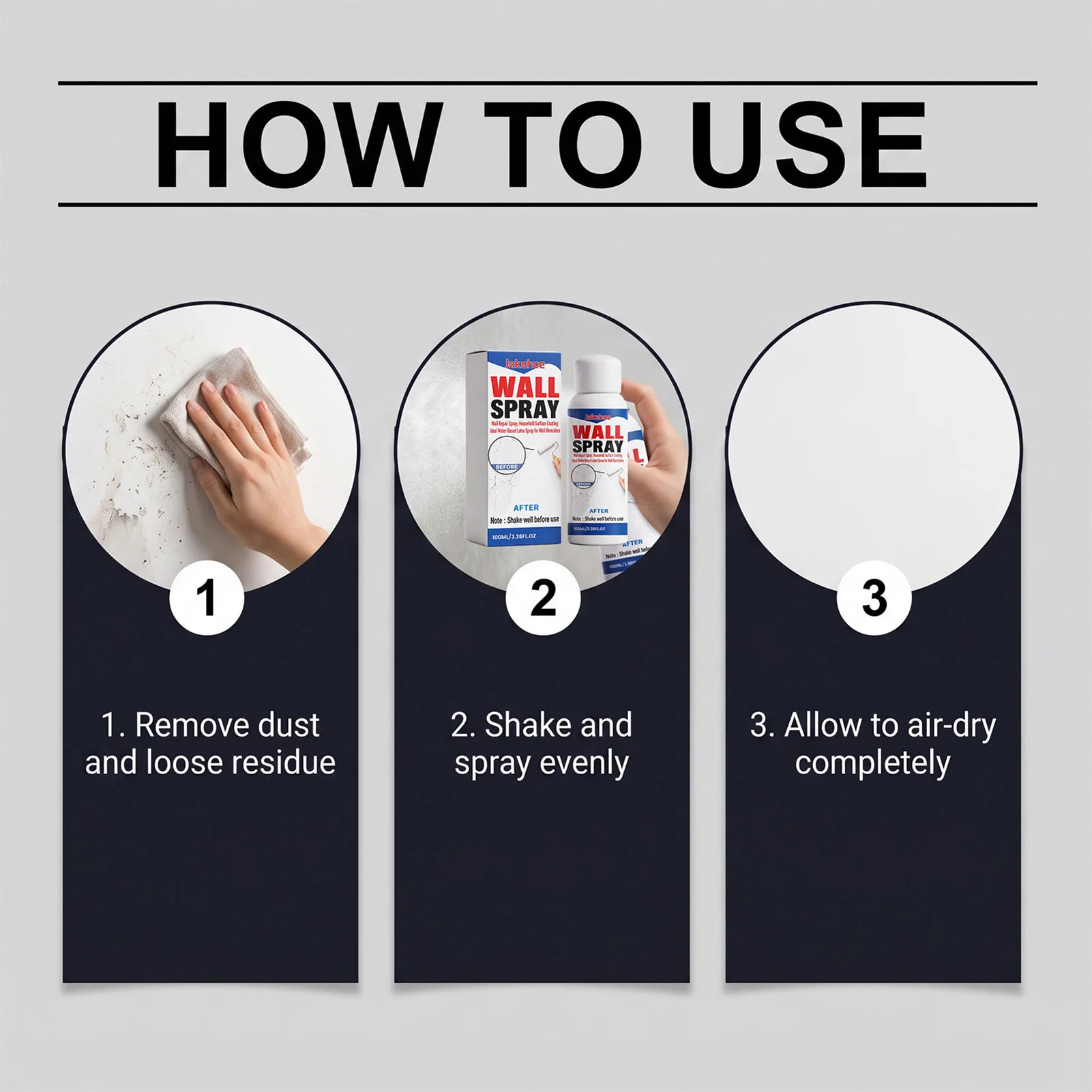 Home Renovation Wall Repair Spray Water Based Surface Renewal Filler Fast Drying Adhesive for Office DIY Maintenance