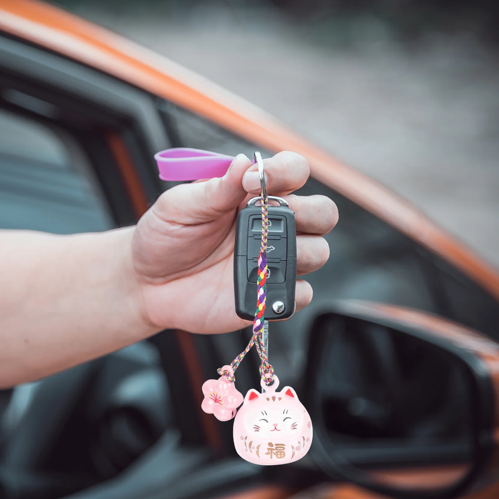 

Fortune Cat Hanging Decoration Creative Bag Pendant for Key Phone Backpack Purse Car Rearview Mirror Accessory