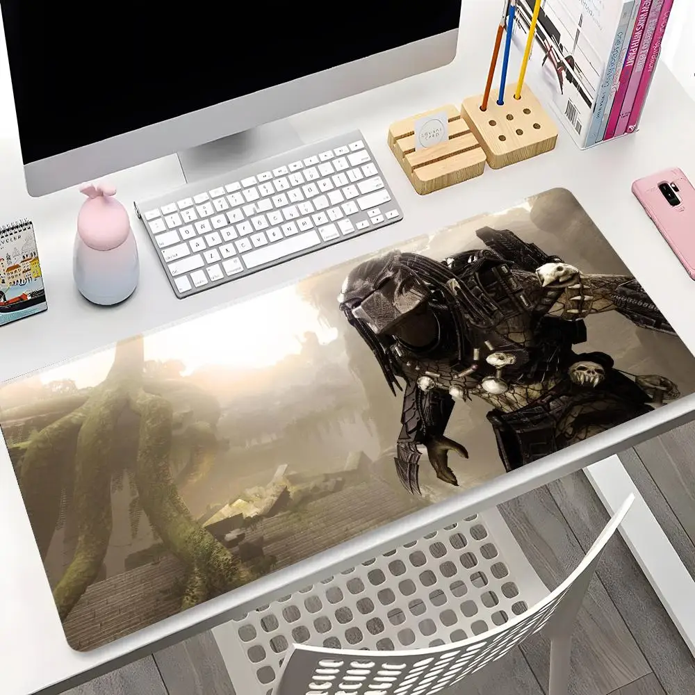 Predator Warrior Mouse Pad cartoon Gaming Locking Edge Big Computer Gamer Large Rubber Art Mousepad Laptop Desk Mat