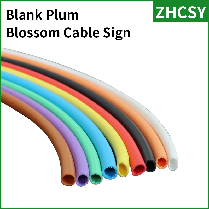 

Freeshipping 5Meters Plum Blank Cable Wire Markers For Size 0.5/0.75/1.0/1.5/2.5/4/6/8/10 Colorful White Black Red PVC Material