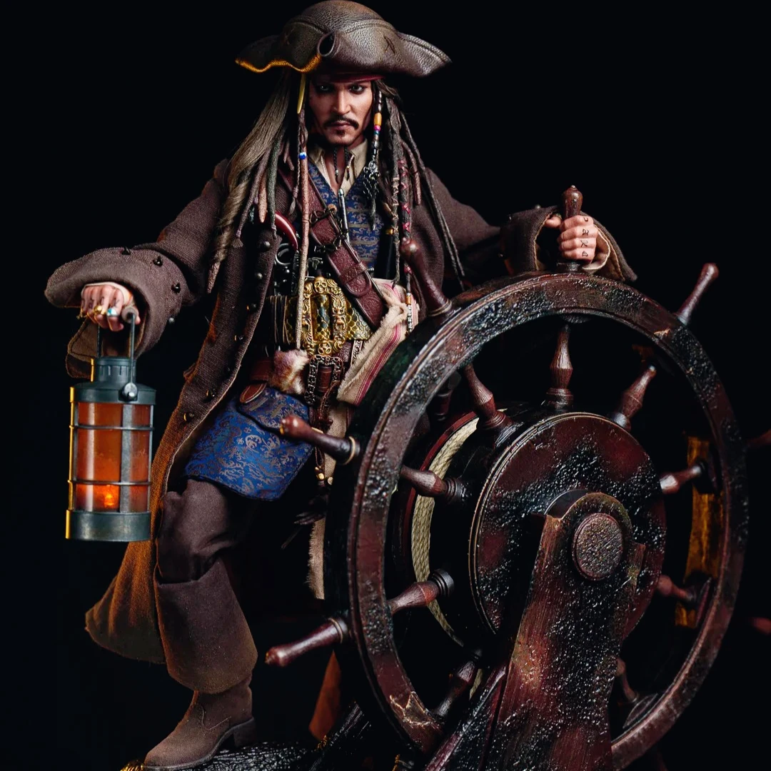 HOTTOYS HT 1/6 Fluch der Karibik Jack Sparrow DX37/DX38/DX39AE Haartransplantationsversion Actionfigur Sammlung Modellspielzeug