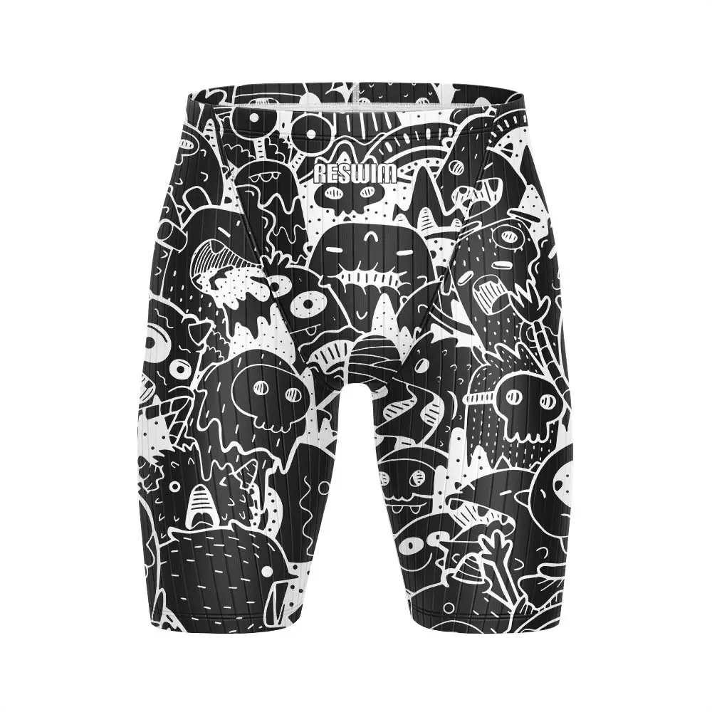 2026 Men's Swim Jammers Endurance Athletic Training Swimsuit Beach Swimming Trunks Summer Swimwear Jammers Tights Surfing Shorts