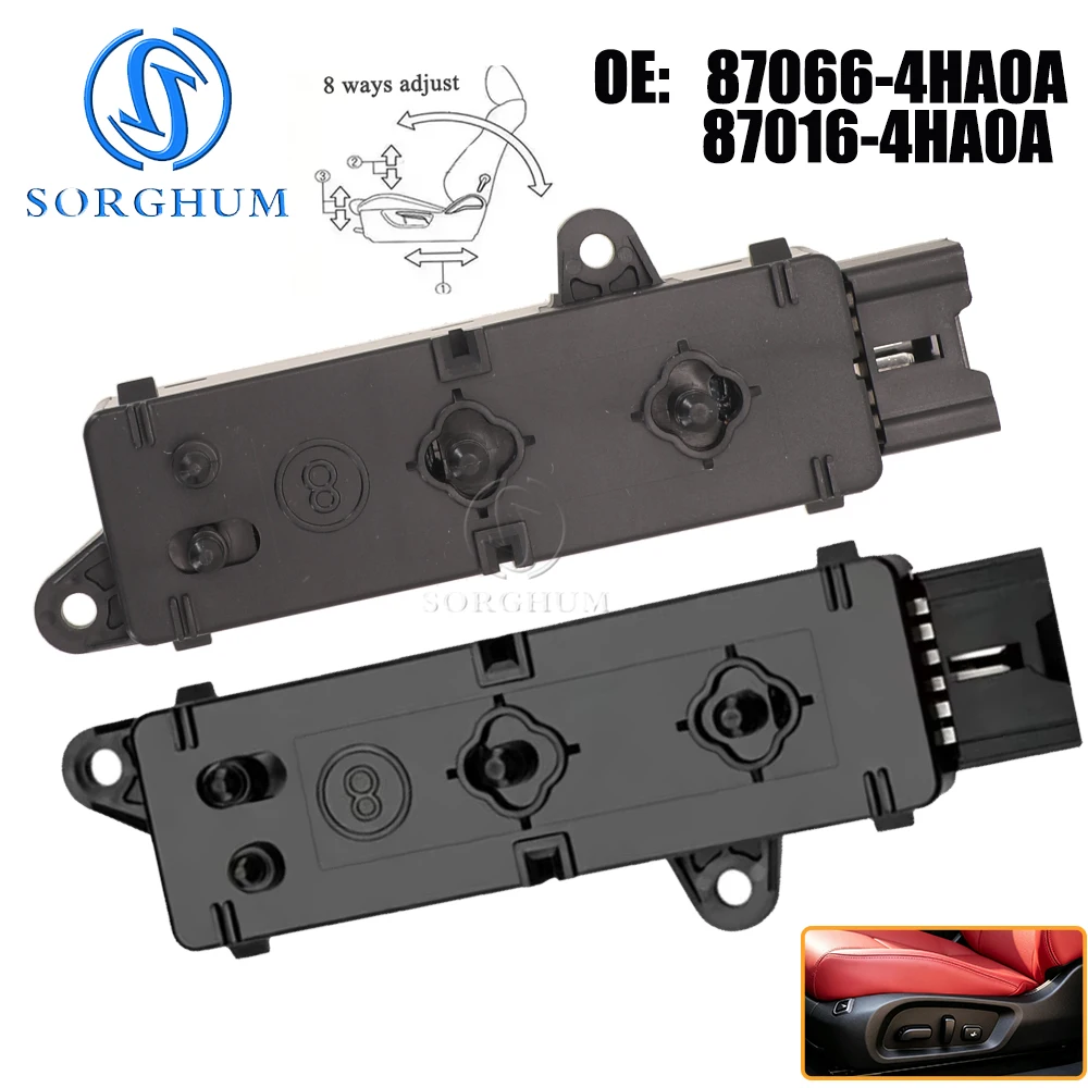 Power Seat Switch Backrest Control Adjuster For Nissan Navara D23M NP300 for INFINITI Q50 G37 Q60 QX50 87066-4HA0A 87016-4HA0A