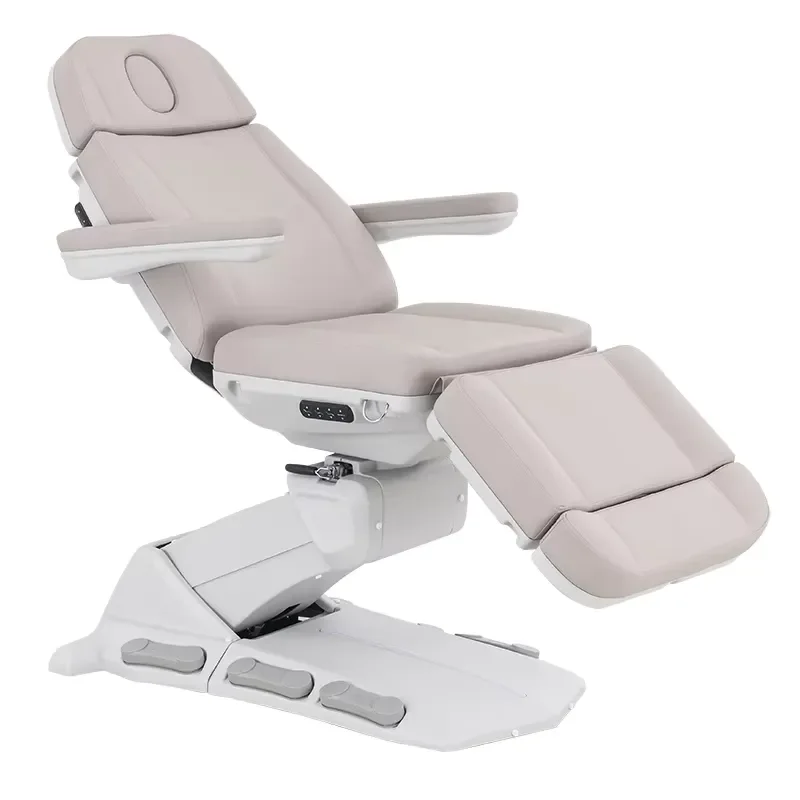 Modern Electric Massage Bed PU Leather 4 Motor Adjustable Foldable Memory Function Multifunctional Beauty Spa Table Hotel