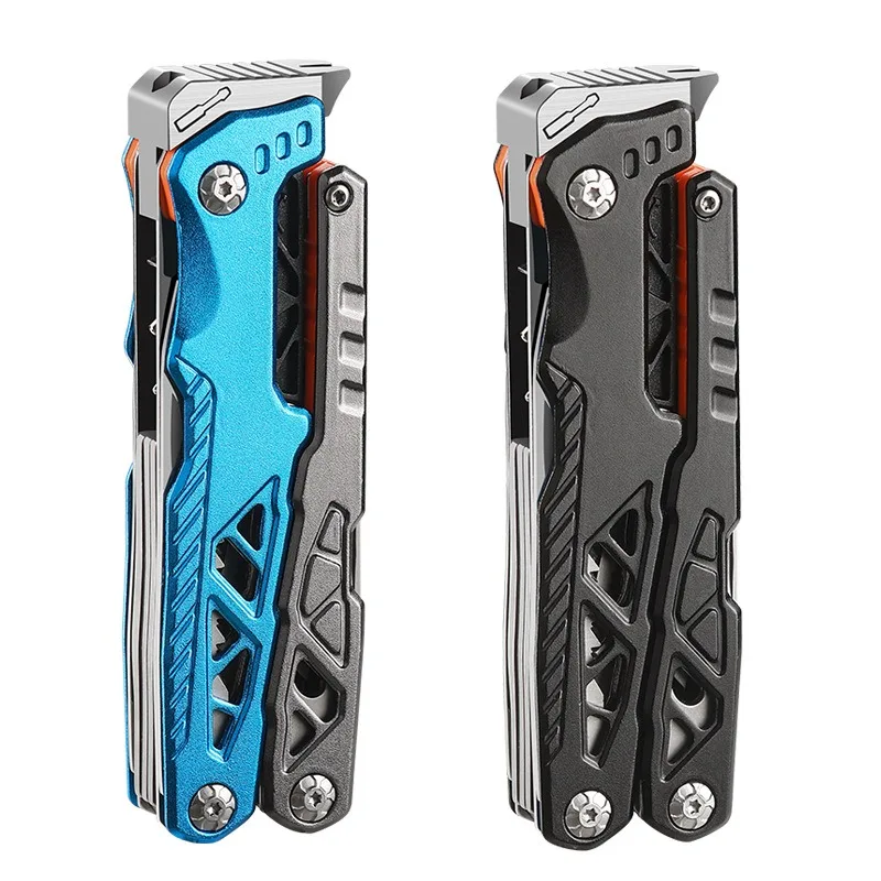 Outdoor Mini Folding Stainless Steel Multi Tool Pliers Portable Camping Emergency Combination Needle Nose Pliers