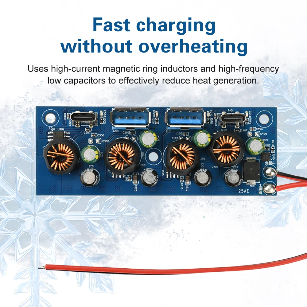 PD QC 18W/27W Fast Charging Module All-Protocol Smartphone Charger Module DC Car Energy Storage Modification Charging Board