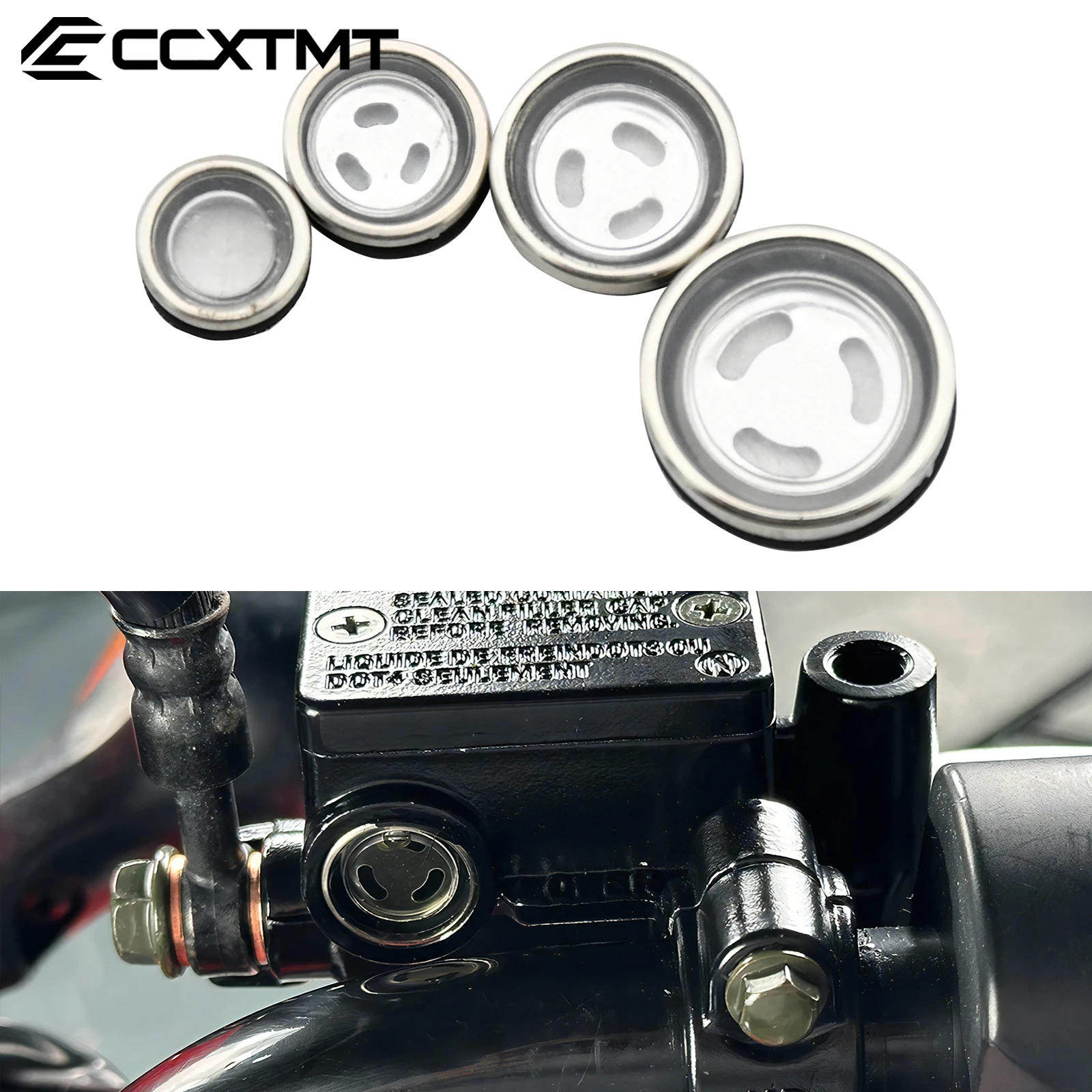 Motorrad Roller ATV 10/12/14/18mm Hauptzylinder Bremspumpe Öl Fenster Spiegel Anblick Glas gummi Dichtung Universal Teile