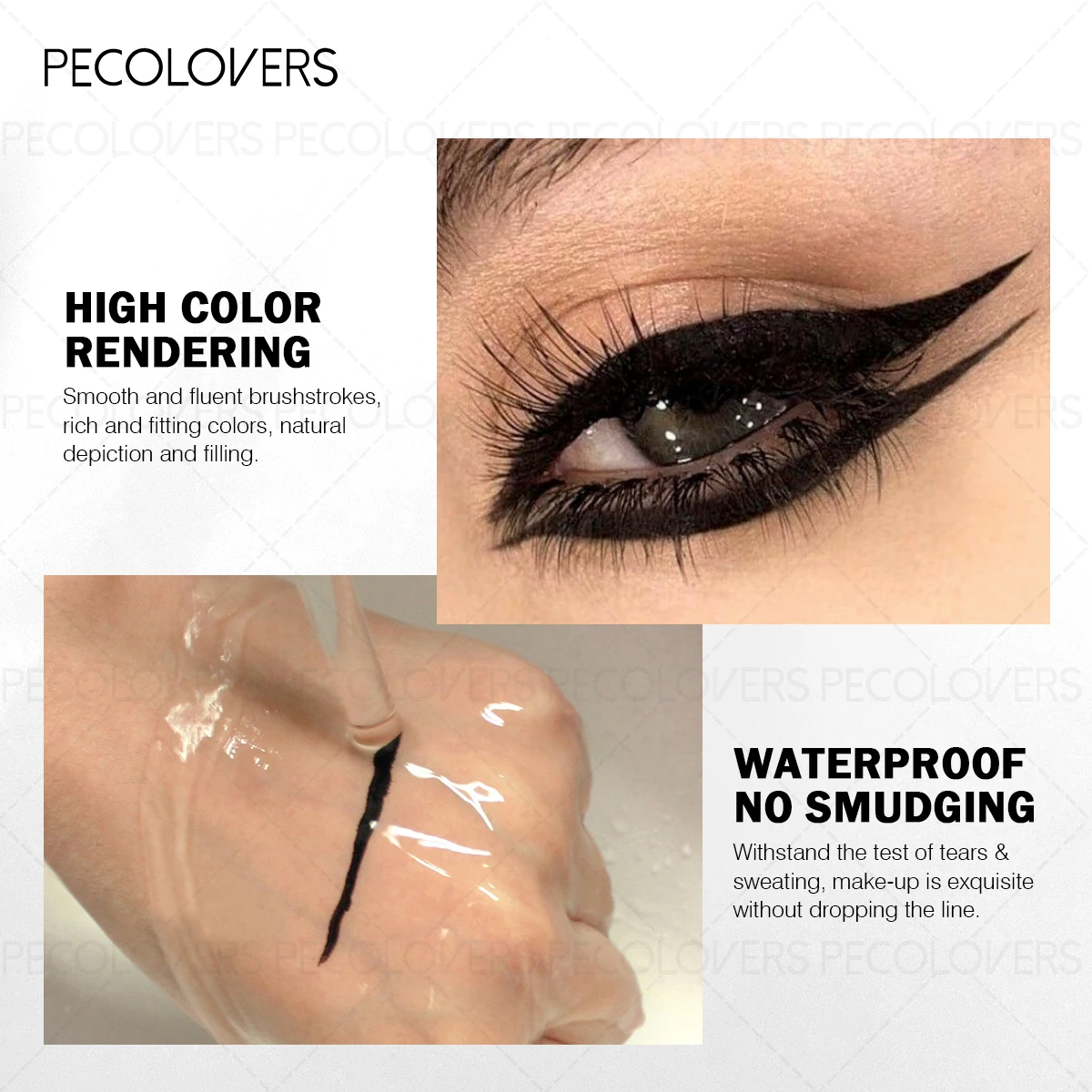 1PC Eyeliner Gel Pen, Long-lasting and Waterproof, Green/black, Soft Texture, Anti-smudge, Suitable for Halloween Festivals