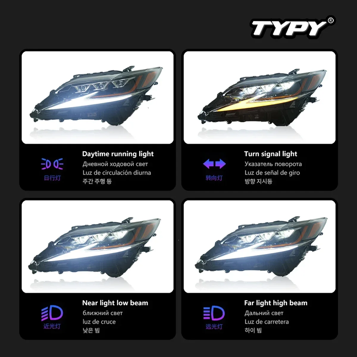 

Car Headlight For Lexus ES ES200 ES260 2015-2017 Upgrade Modified LED Headlights Dynamic Turn Signal Lamp Brake Car Accessories