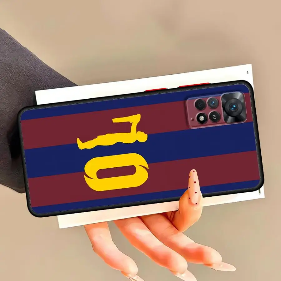Xiaomi Redmi Note 10S 7 11S 13 14 12 ProPlus 8T 8 9 10 11 Pro 12s 9S TPUカバー 14 Pro+用 クールなフットボールナンバーケース