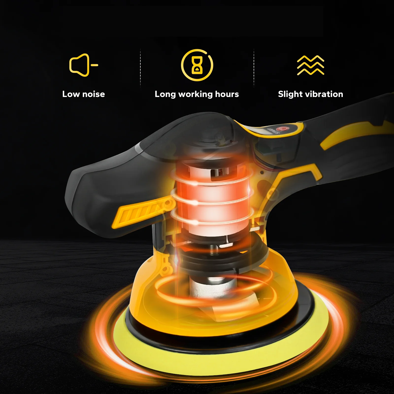 LaiPuDuo Cordless Car Buffer Polisher 5000RPM 8 Variable Speed Portable Orbital Buffer Polisher Kit for Dewalt 20V Battery Pin