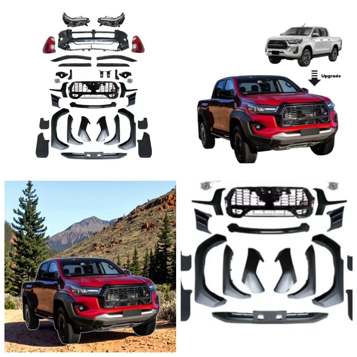 

Stlf For ROCCO 2023 GR SPORT Modification Includes Front And Rear Bumper+grille+wheel Eyebrow+Body Kit