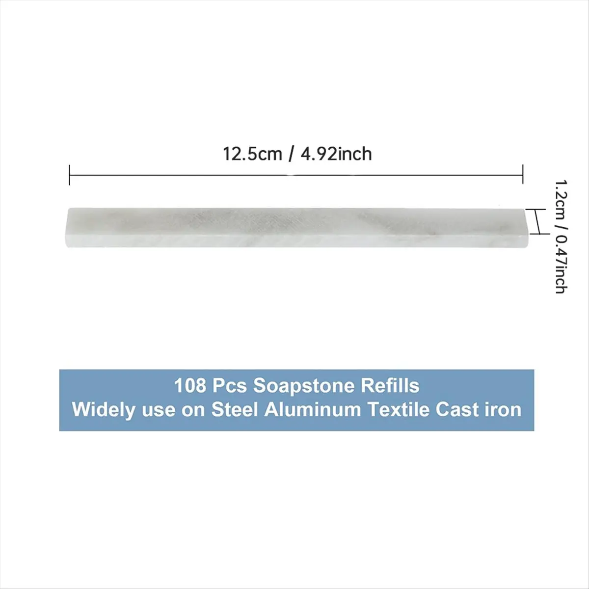 STOCK-72Pcs Soapstone Pen Refills,White Soapstone Refills,Soap Stones Chalk,Soapstone Pencil for Welders Textile Marking Tool