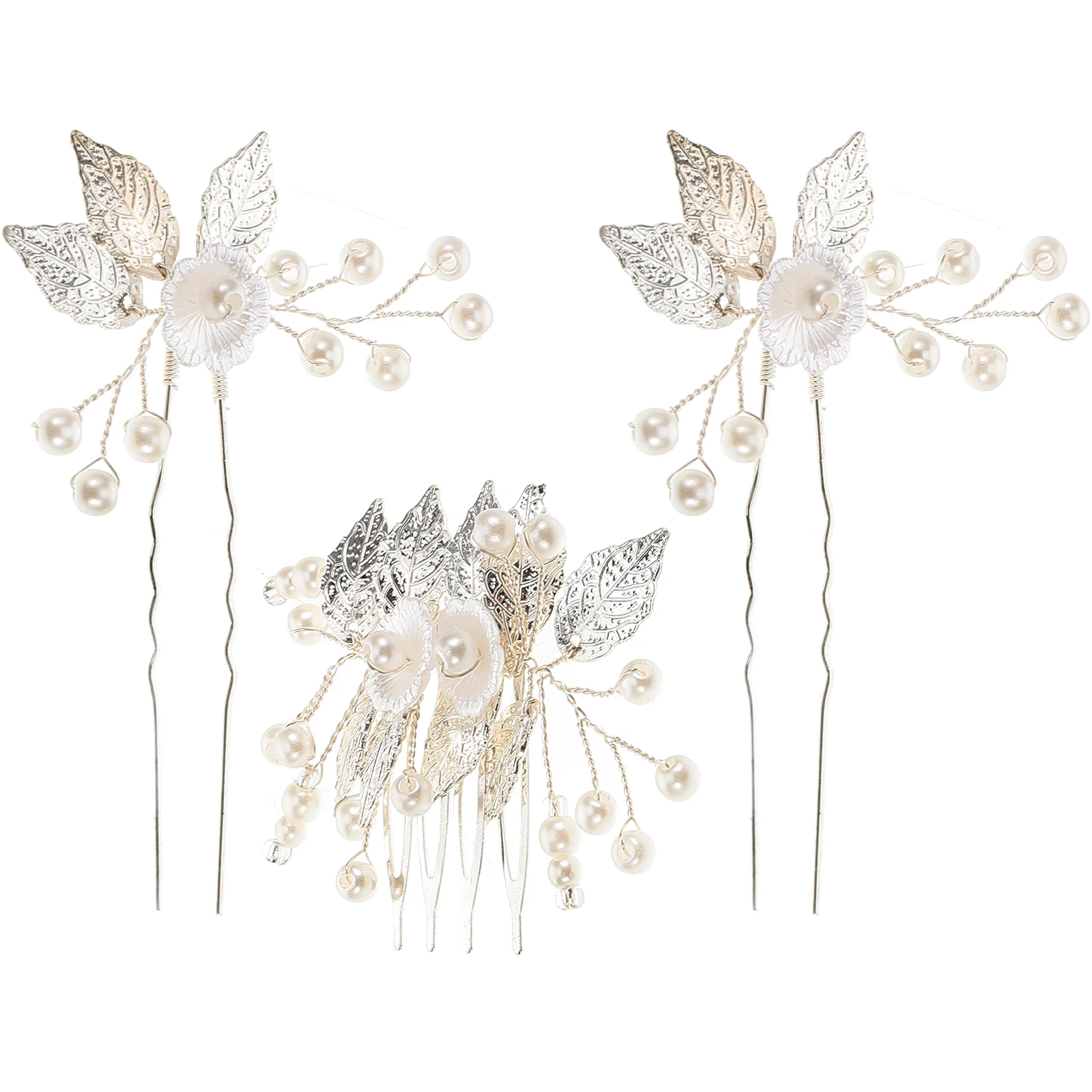 

1 set 1 Set Wedding Comb Bridal Rhinestone Pearl Inlaid Vintage Hanfu Hair Sticks For Bride Traditional Chinese Bridal Hair