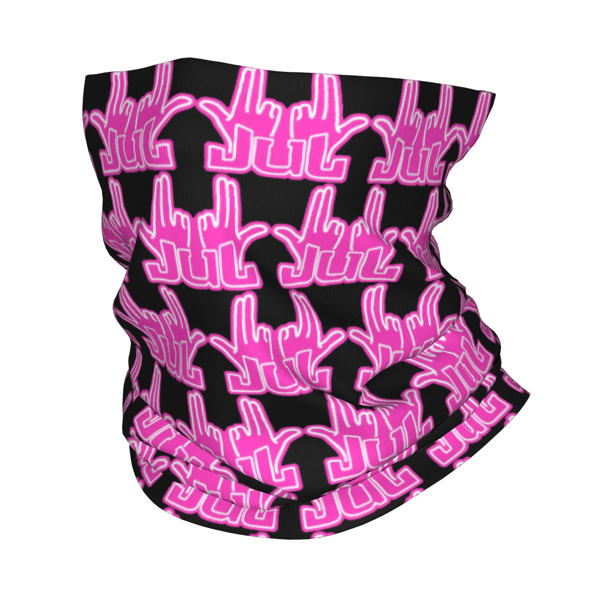 LOVE JUL PINK フランス ラッパー バンダナ ファッション 自転車マスク 乗馬 釣り 紫外線防止 バラクラバ柄 ネックウォーマー フェイスカバー マスク