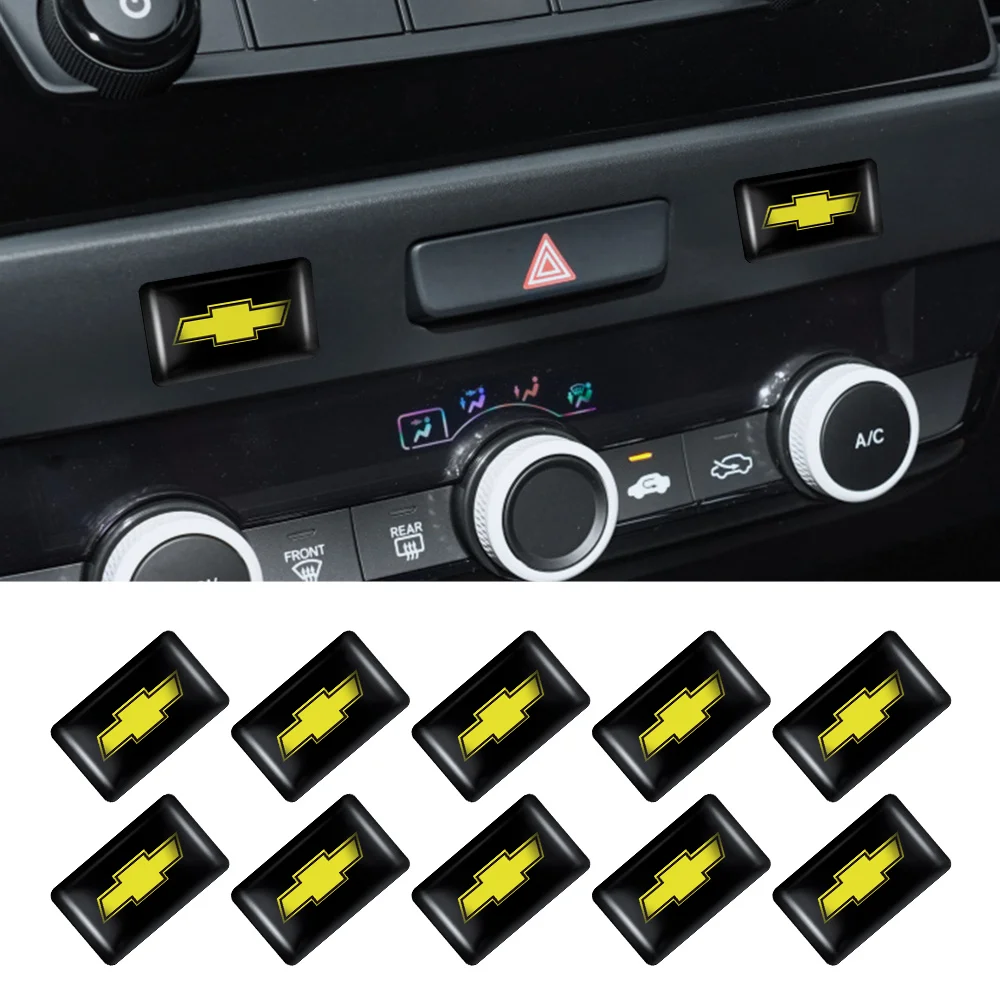 5/10/20Pcs Car Dashboard Steering Wheel Epoxy Stickers Decor Decal For Chevrolet Cruze Lacetti Sonic Spark Sail Aveo T250 Malibu