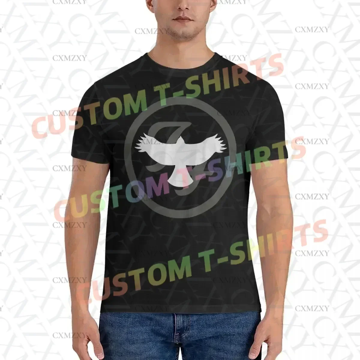 

new Hawk Fly T Shirts Men's Pure Cotton Funny T-Shirts Crew Neck Foo Band Fighters Tees Short Sleeve Clothes Party